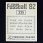 Preview: Karl-Heinz Förster Panini Sticker No. 335 - Fußball 82