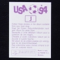 Preview: USA 94 Nr. J Panini Sticker Lothar Matthäus - lila