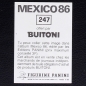 Preview: Mexico 86 Nr. 247 Panini Sticker Falcao - Buitoni Version