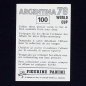 Preview: Argentina 78 Nr. 100 Panini Sticker Claudio Gentile