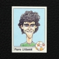 Preview: Pierre Littbarski Karikatur Panini Sticker Nr. 375 - Fußball 87