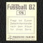 Preview: Ulrich Stein Panini Sticker No. 176 - Fußball 82