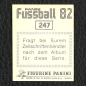 Preview: Klaus Allofs Panini Sticker Nr. 247 - Fußball 82