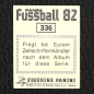 Preview: Bernd Förster Panini Sticker No. 336 - Fußball 82