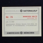 Preview: Manfred Kaltz Americana Card No. 74 - Bundesliga Nationalelf 1978