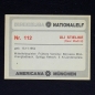 Preview: Uli Stielike Americana Card No. 112 - Bundesliga Nationalelf 1978