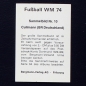 Preview: Bernd Cullmann Bergmann Sticker No. 10 - Fußball WM 74