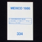 Preview: Harald Schumacher Flash Sticker No. 334 - Mexico 86