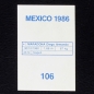 Preview: Diego Maradona Flash Sticker No. 106 - Mexico 86