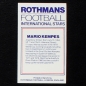 Preview: Mario Kempes Rothmans Card - Football International Stars 1984