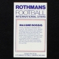 Preview: Maxime Bossis Rothmans Card - Football International Stars 1984