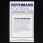 Preview: Alain Giresse Rothmans Card - Football International Stars 1984