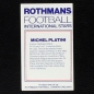 Preview: Michel Platini Rothmans Card - Football International Stars 1984