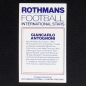 Preview: Giancarlo Antognoni Rothmans Card - Football International Stars 1984