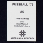 Preview: Jose Martinez Americana Sticker No. 85 - Fußball 79