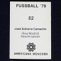 Preview: Jose Antonio Camacho Americana Sticker No. 82 - Fußball 79