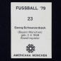 Preview: Georg Schwarzenbeck Americana Sticker No. 23 - Fußball 79