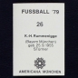 Preview: K.-H. Rummenigge Americana Sticker No. 26 - Fußball 79