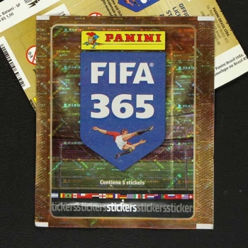 FIFA 365 2016 Panini Sticker Tüte weiß Südamerika Holo-Variante