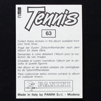 Jim Courier Panini Sticker Nr. 63  - Tennis