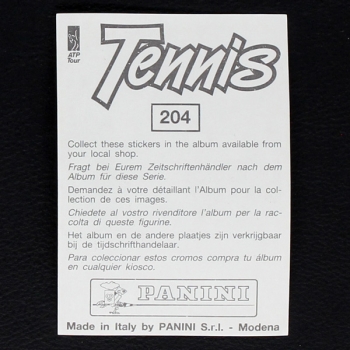 John McEnroe Panini Sticker Nr. 204  - Tennis