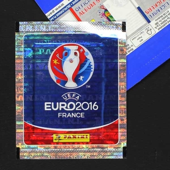Euro 2016 Panini Tüte Variante blau ohne Barcode
