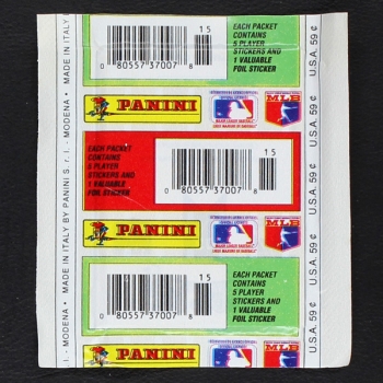 Baseball Top 15 Panini Sticker Tüte - 1991