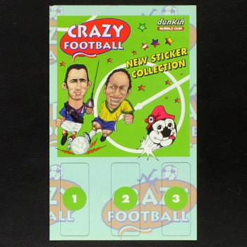 Crazy Football 1998 Dunkin sticker Folder - Bubble Gum