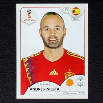 Iniesta Panini Sticker No. 146 - Russia 2018