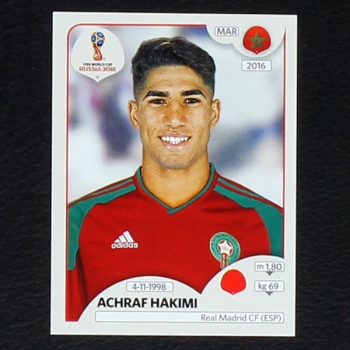 Hakimi Panini Sticker No. 160 - Russia 2018