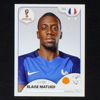 Matuidi Panini Sticker No. 201 - Russia 2018