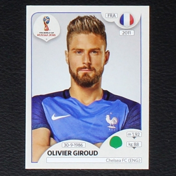 Giroud Panini Sticker No. 206 - Russia 2018