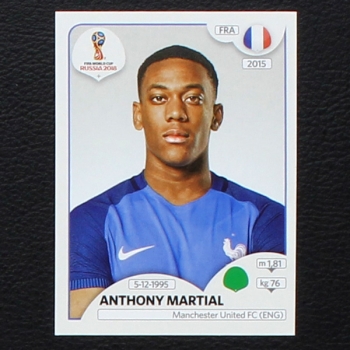 Martial Panini Sticker No. 211 - Russia 2018