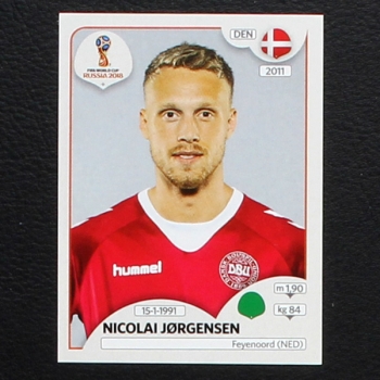 N. Jörgensen Panini Sticker No. 269 - Russia 2018