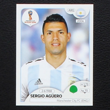 Agüero Panini Sticker No. 290 - Russia 2018