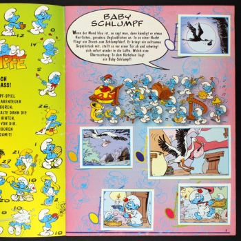 Die Schlümpfe Merlin Sticker Album fast komplett -1