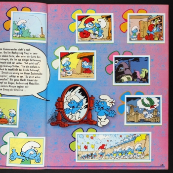 Die Schlümpfe Merlin Sticker Album fast komplett -1