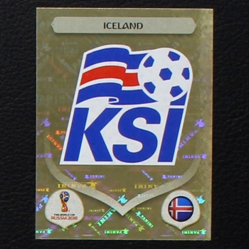 Wappen Iceland Panini Sticker No. 292 - Russia 2018