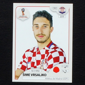 Vrsaljko Panini Sticker No. 315 - Russia 2018