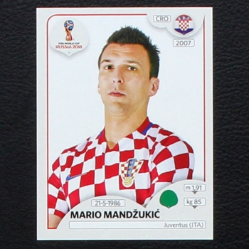 Mario Mandzukic Panini Sticker No. 330 - Russia 2018