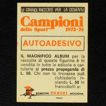 Cassius Clay Panini Sticker Nr. 290 - Campioni dello Sport 1973