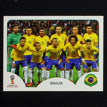 Team Brazil Panini Sticker No. 353 - Russia 2018