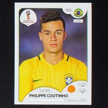 Coutinho Panini Sticker No. 367 - Russia 2018