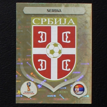 Wappen Serbia Panini Sticker No. 412 - Russia 2018