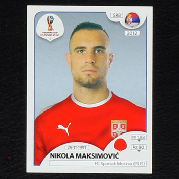 Maksimovic Panini Sticker No. 420 - Russia 2018