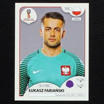 Fabianski Panini Sticker No. 594 - Russia 2018