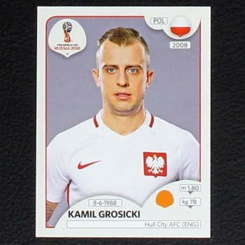 Grosicki Panini Sticker No. 604 - Russia 2018