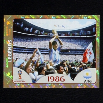 Argentina 1986 Panini Sticker No. 676 - Russia 2018