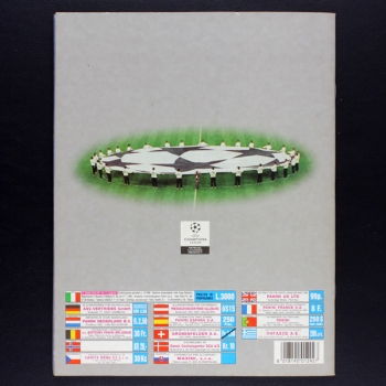 Champions League 1999 Panini Sticker Album komplett