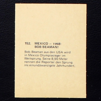 Bob Beaman Card No. 152 Wikö Bild - Olympia 1972 München ruft!